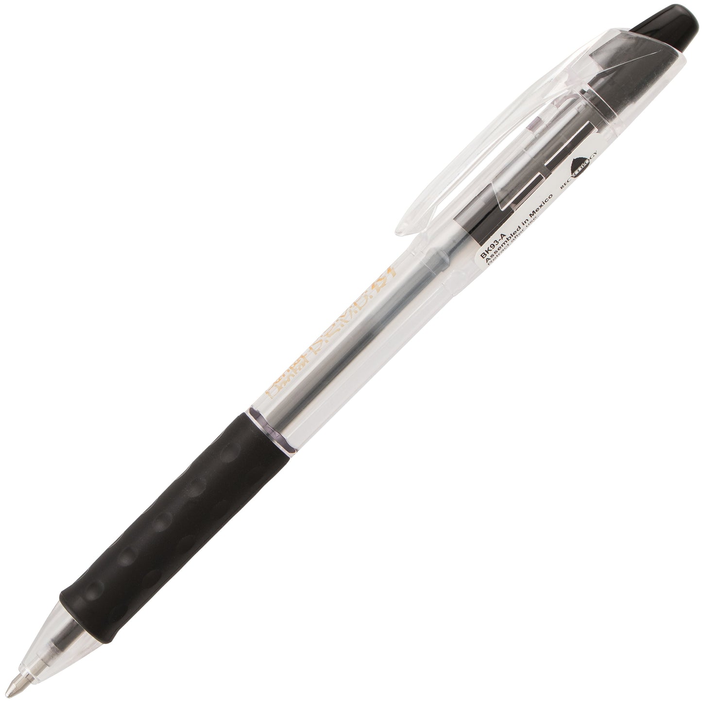 Pentel RSVP RT Retractable Ballpoint Pen, (1.0mm) Medium Line, Black Ink (BK93-A), 48 Dozen