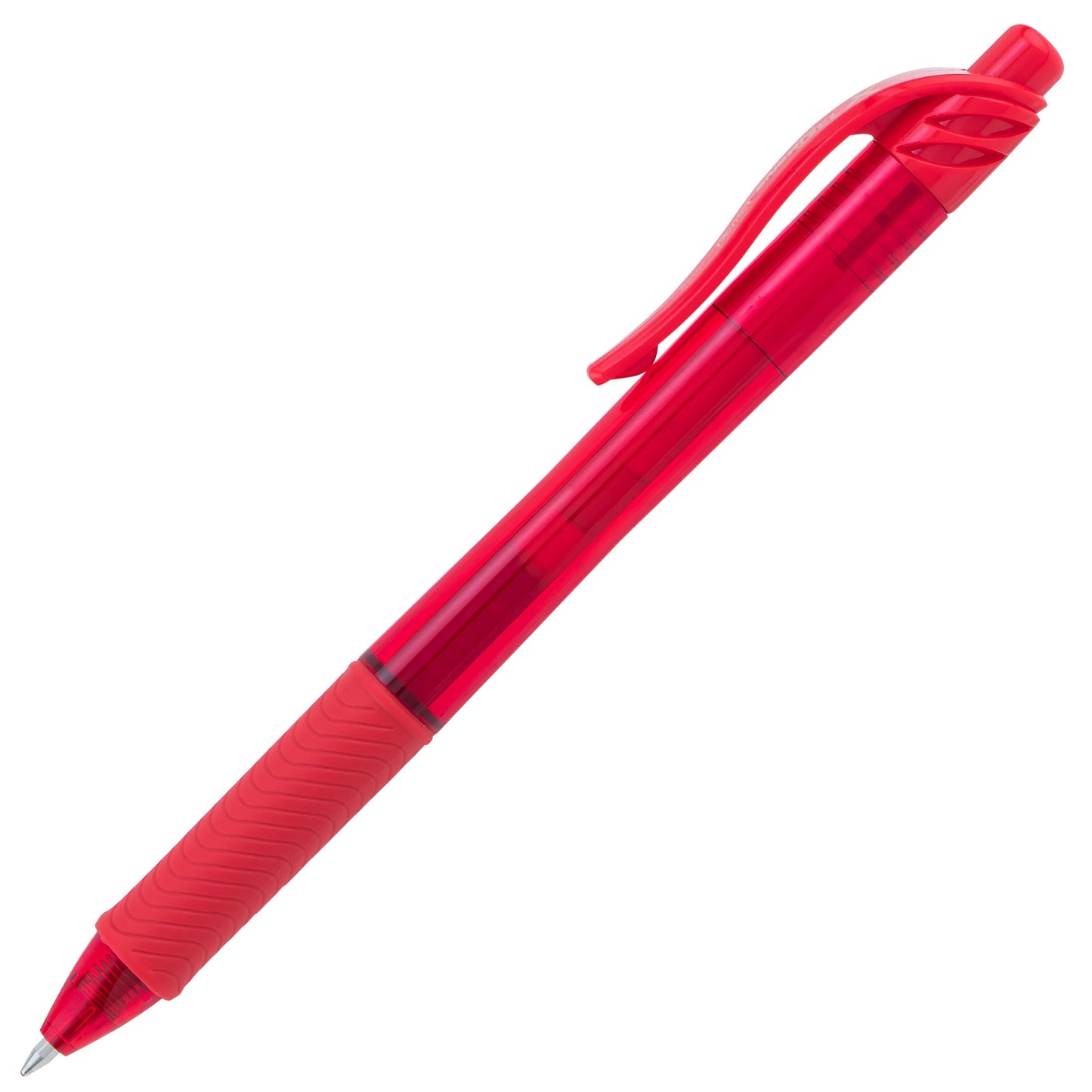 Pentel EnerGel-X Retractable Liquid Gel Pen, (0.7mm) Metal Tip, Red Ink (BL107-B), 48 Dozen