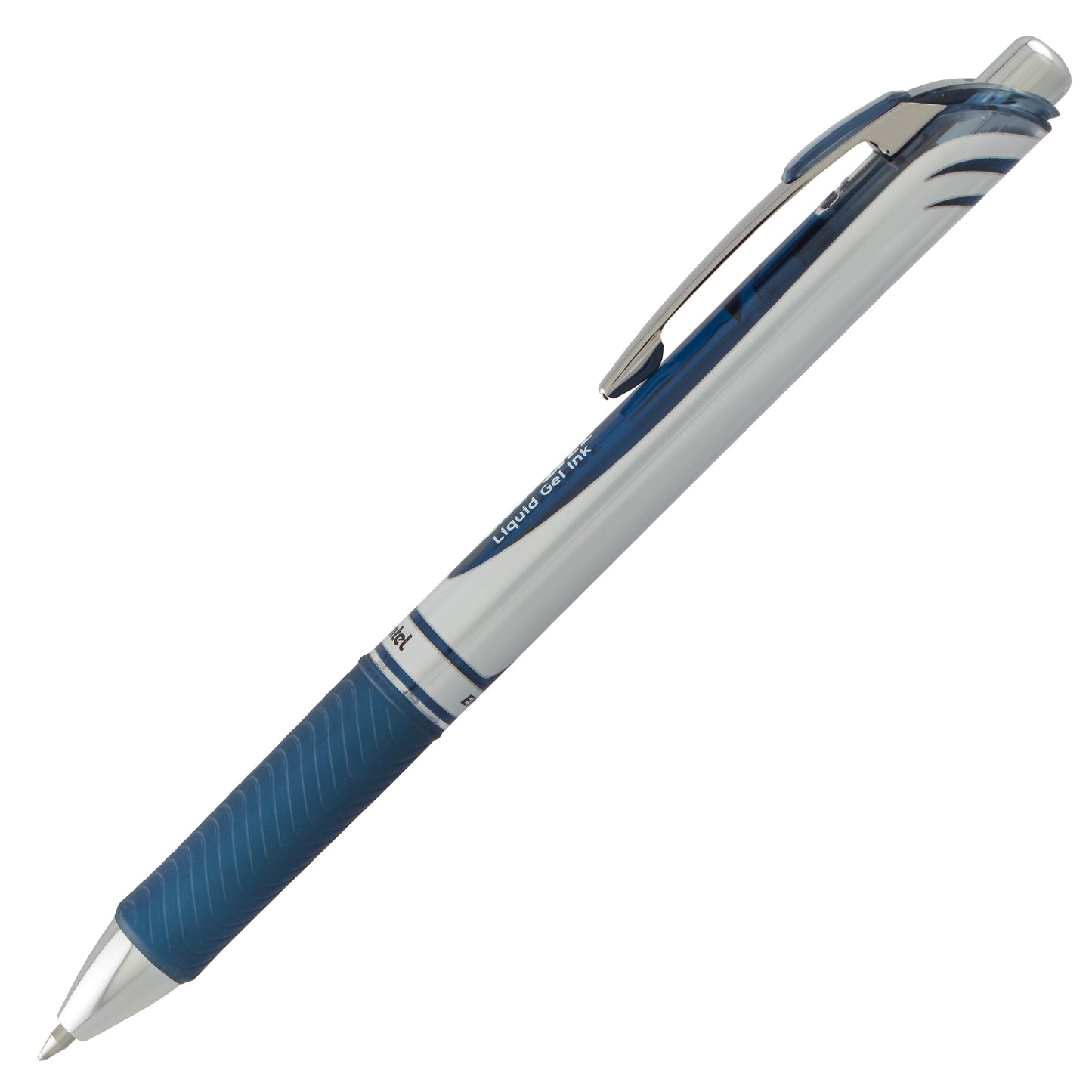 Pentel EnerGel RTX Retractable Liquid Gel Pen, (0.7mm) Metal Tip, Medium Line, Navy Blue Ink (BL77-CA), 48 Dozen