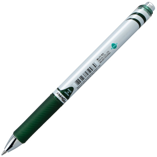 EnerGel RTX Retractable Liquid Gel Pen, (0.7mm) Medium line, Forest Green Ink (BL77-D3)