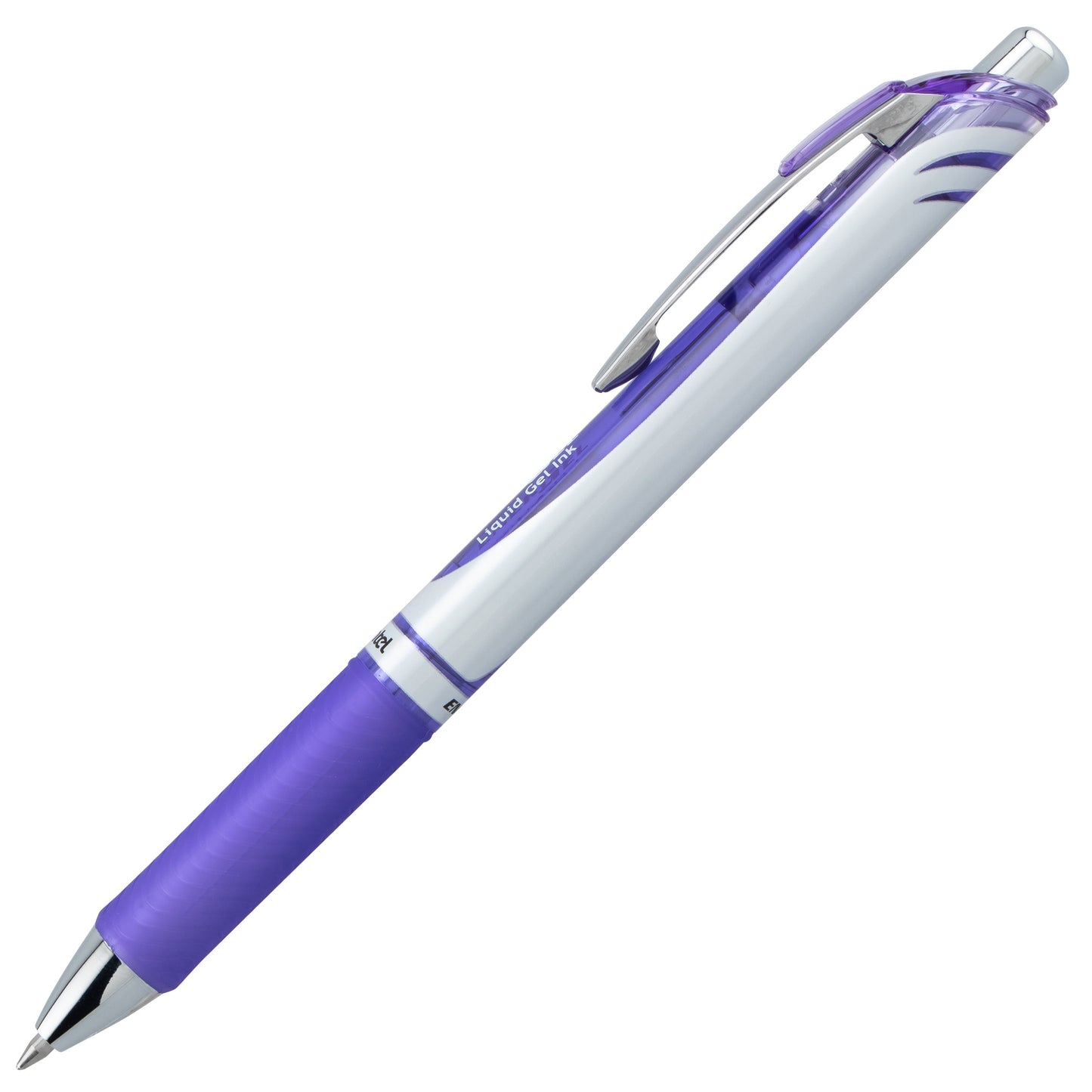 Pentel EnerGel RTX Retractable Liquid Gel Pen, (0.7mm) Medium line, Lilac Ink (BL77-V3), 48 Dozen