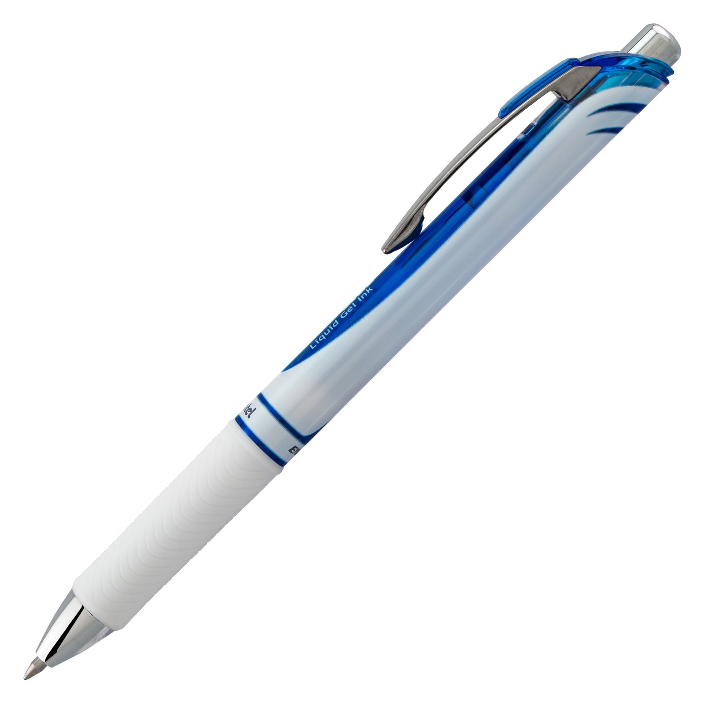 EnerGel Pearl Retractable Liquid Gel Pen, (0.7mm) Metal Tip, Medium Line, Blue Accent, Blue Ink (BL77PW-C)