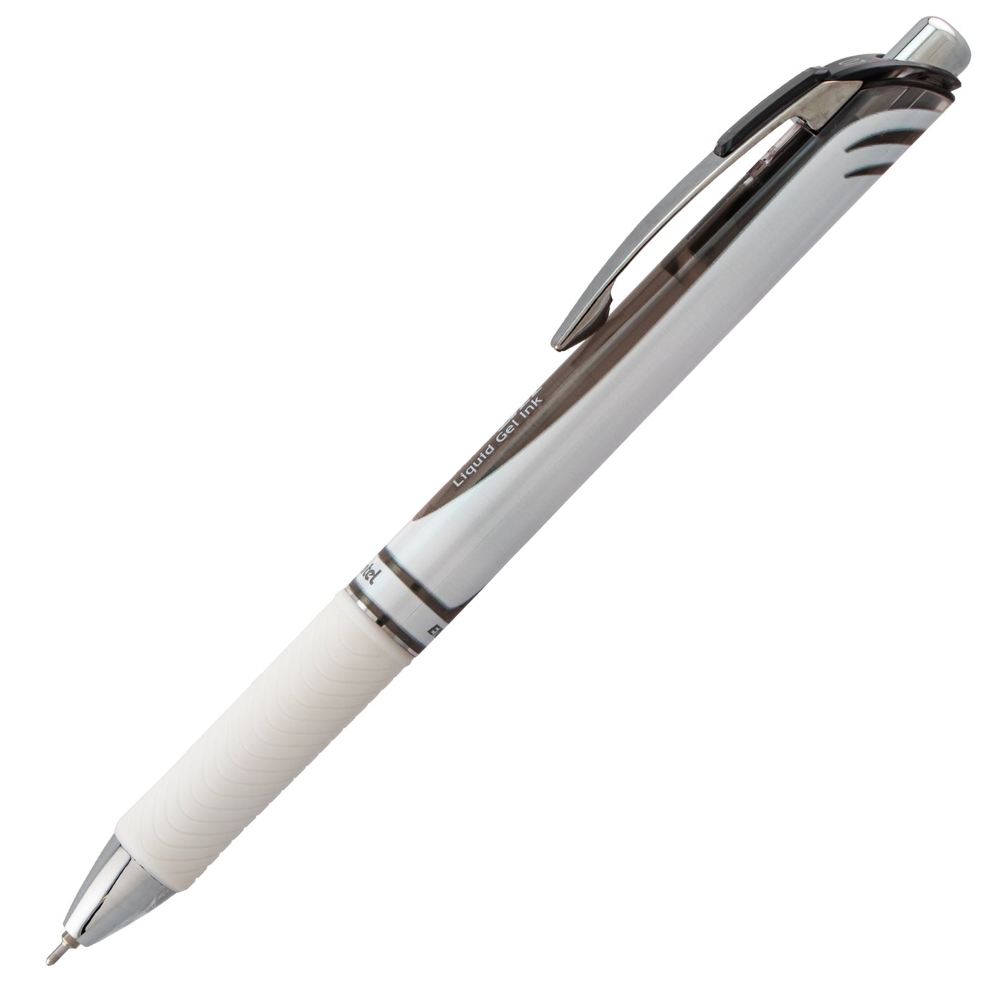 Pentel EnerGel Pearl Retractable Liquid Gel Pen, (0.7mm) Needle Tip, Medium Line, Black Ink (BLN77PW-A)