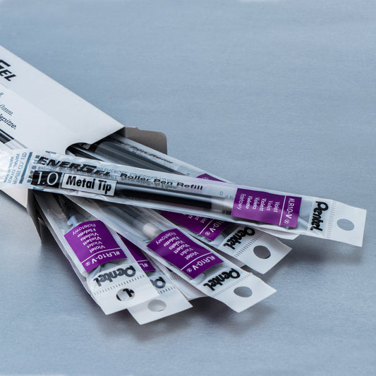 Pentel Refill Ink - For EnerGel Gel Pen 1.0mm Metal Tip, Bold, Violet Ink (LR10-V)