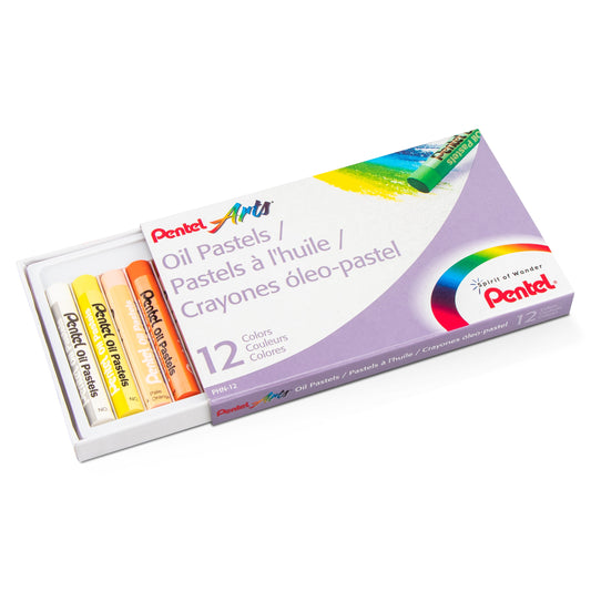Pentel Arts Oil Pastels - 12 Color Set (PHN-12)