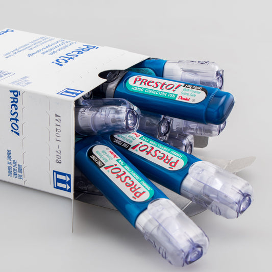 Presto! Jumbo Correction Pen Fine Point Metal Tip 12 ml/0.4 fl.oz. (ZL31-W)