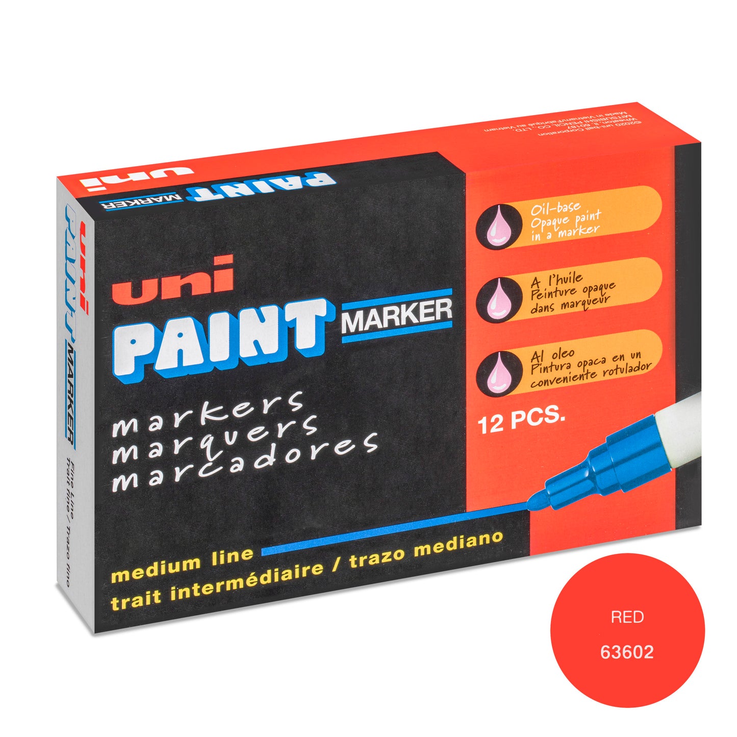 uni® Paint PX-20 Oil-Based Paint Markers, Medium Line (1.8-2.2mm), Red