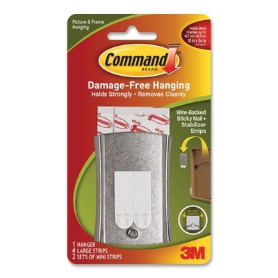 Command™ Jumbo Universal Picture Hanger w/Stabilizer Strips 17048-ES