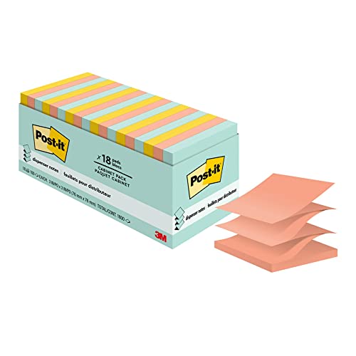 Post-it® Dispenser Pop-up Notes R330-18APCP, 3 in x 3 in (76 mm x 76 mm), 100% PEFC, SGSCH-PEFC-COC-110078