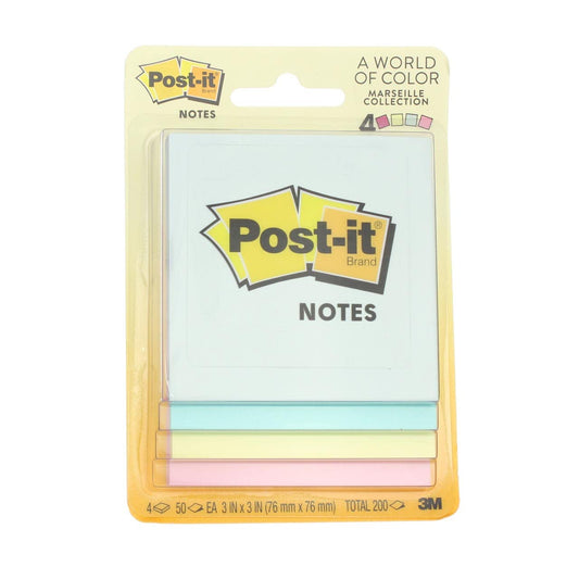 Post-it® Notes 5401, 3 in x 3 in (76 mm x 76 mm), Pastel colors, 100% PEFC, SGSCH-PEFC-COC-110078