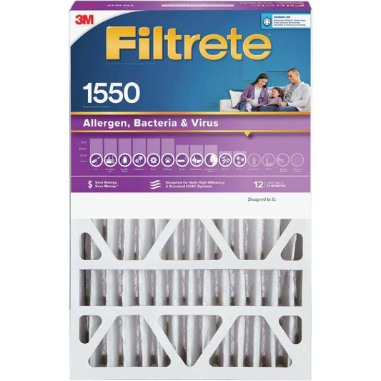 Filtrete™ High Performance Deep Pleat Filter 1550 MPR NDP02-4IN-4, 20 in x 20 in x 4 in (50.8 cm x 50.8 cm x 10.1 cm)