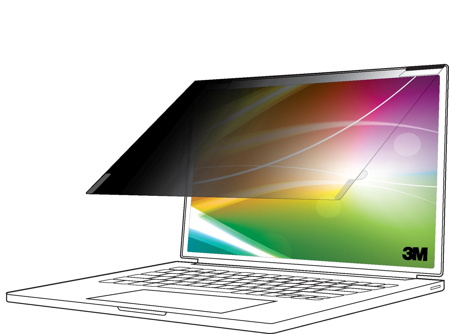 3M™ Bright Screen Privacy Filter for HP® EliteBook x360 1030 G2, 16:9, BPNHP001