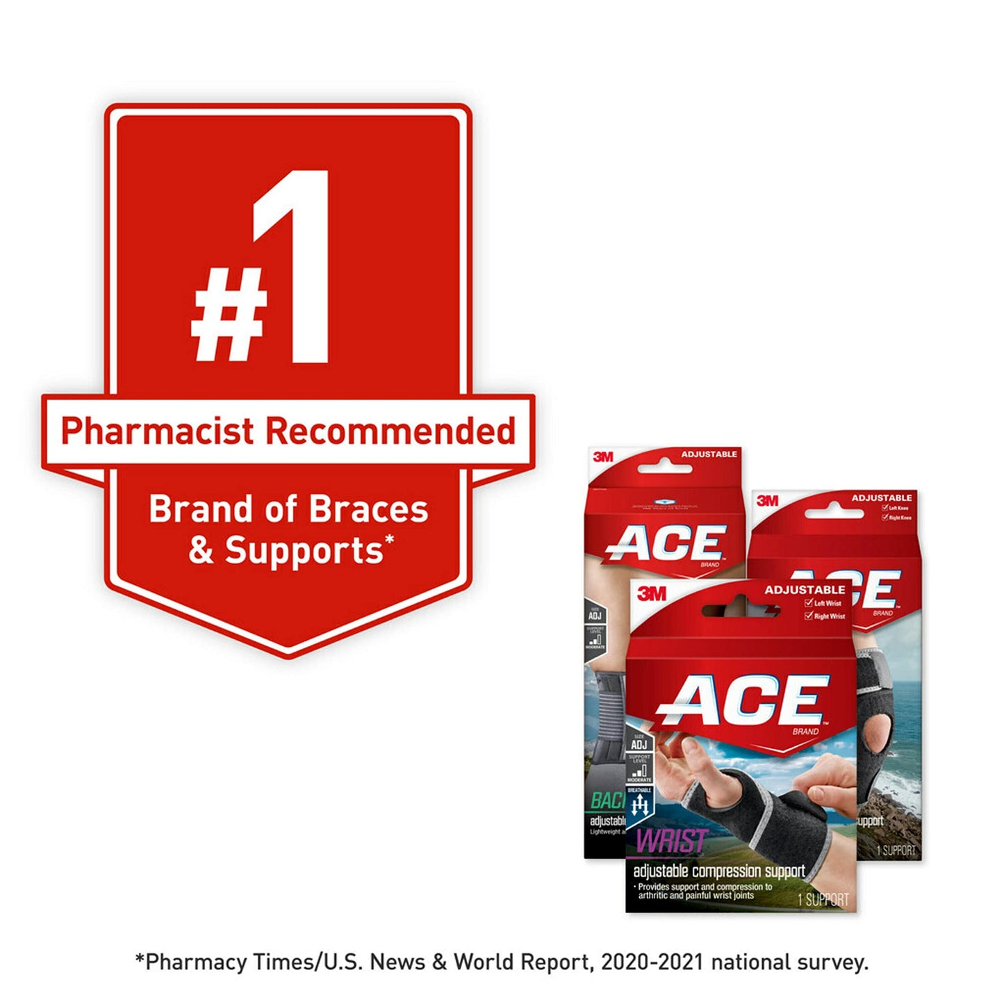 ACE™ Knee Support 207247, One Size Adjustable