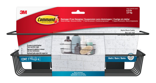 Command™ Shower Caddy BATH31-MB-ESF, Matte Black
