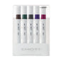 uni® Emott Fine Line Marker Pens, Fine Point (0.4mm), Vintage Colors (Set 3), 5 Pack