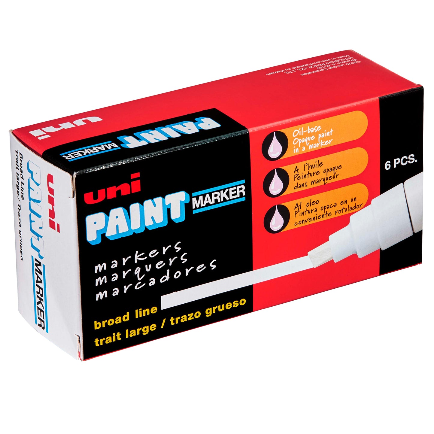 uni® Paint PX-30 Oil-Based Paint Markers, Broad Line (8mm), Gold