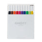 uni® Emott Fine Line Marker Pens (Set 1), Fine Point (0.4mm), Assorted Ink, 10 Pack