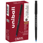 uniball™ Onyx Rollerball Pens, Fine Point (0.7mm), Blue Ink, 12 Pack
