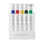 uni® Emott Fine Line Marker Pens, Fine Point (0.4mm), Vivid Colors (Set 1), 5 Pack