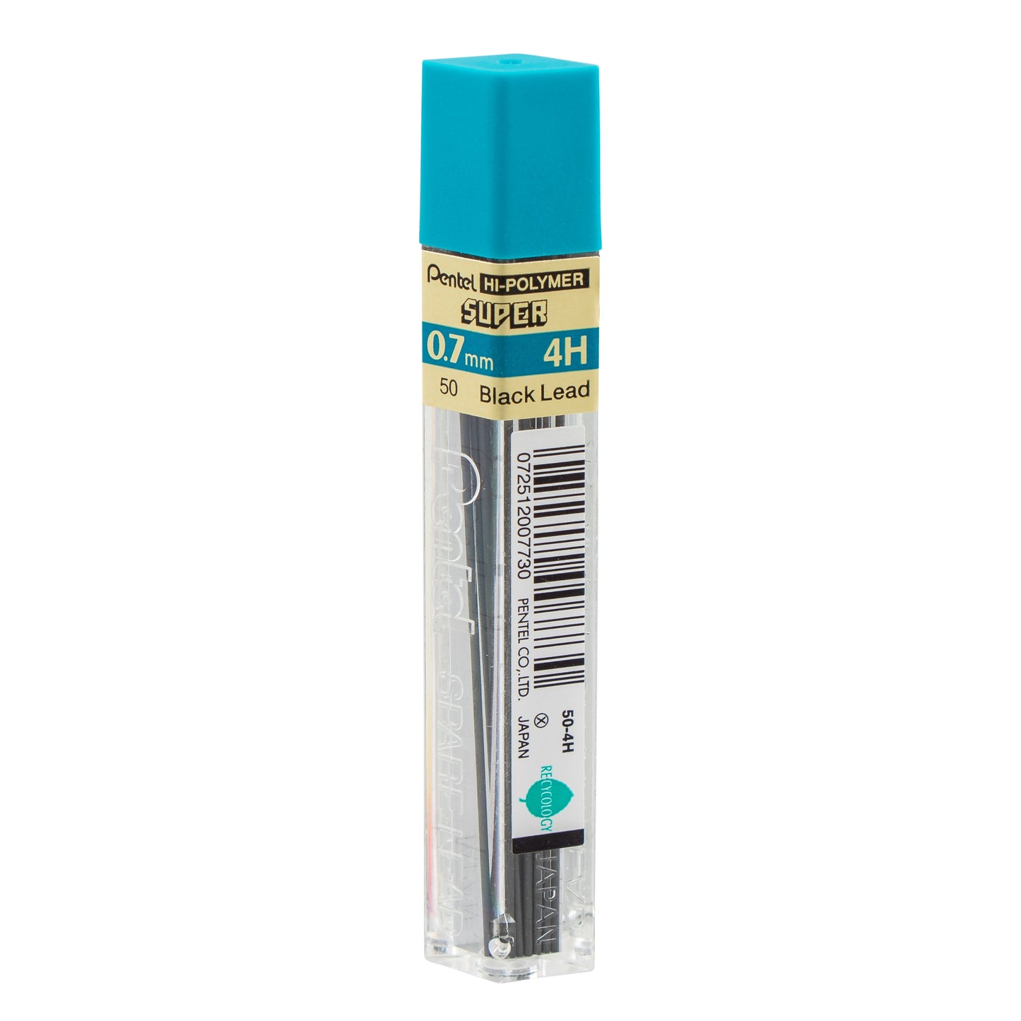 Super Hi-Polymer Lead Refill (0.7mm) Medium, 4H, 12 pcs/Tube (50-4H)