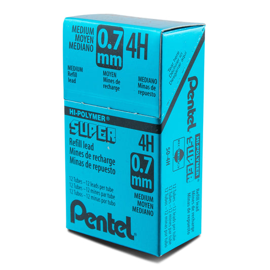Super Hi-Polymer Lead Refill (0.7mm) Medium, 4H, 12 pcs/Tube (50-4H)
