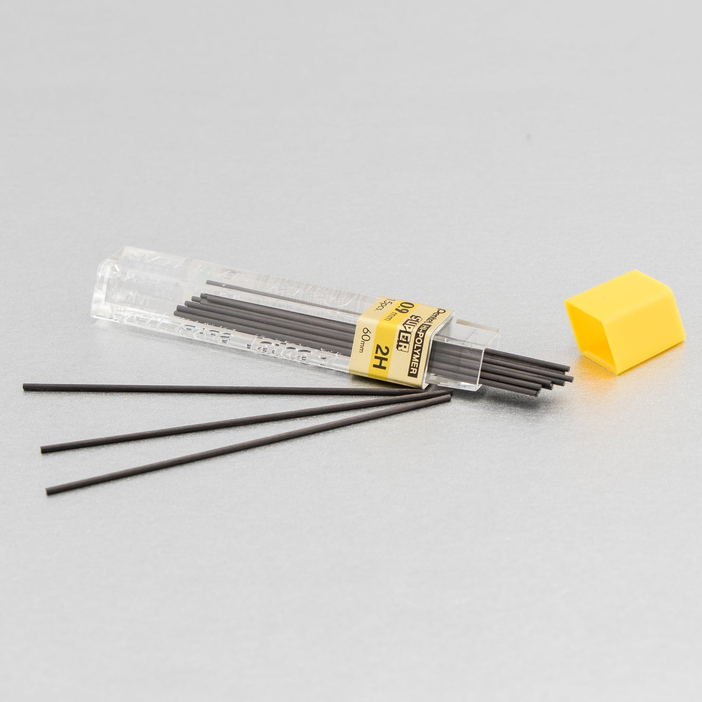 Super Hi-Polymer Lead Refill (0.9mm) Thick, 2H, 15 pcs/Tube (50-9-2H)