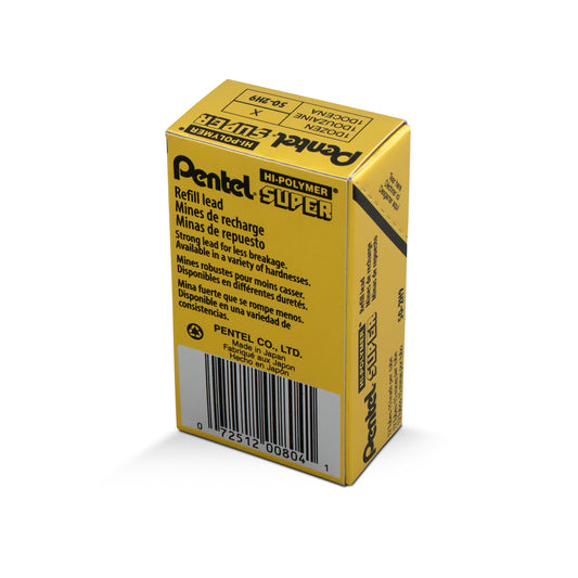 Super Hi-Polymer Lead Refill (0.9mm) Thick, 2H, 15 pcs/Tube (50-9-2H)
