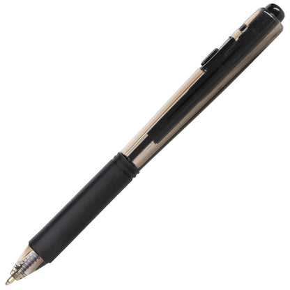 Wow! Retractable Ballpoint Pen, (1.0mm) Medium Line, NEW Ink, Black Ink (BK440-A)