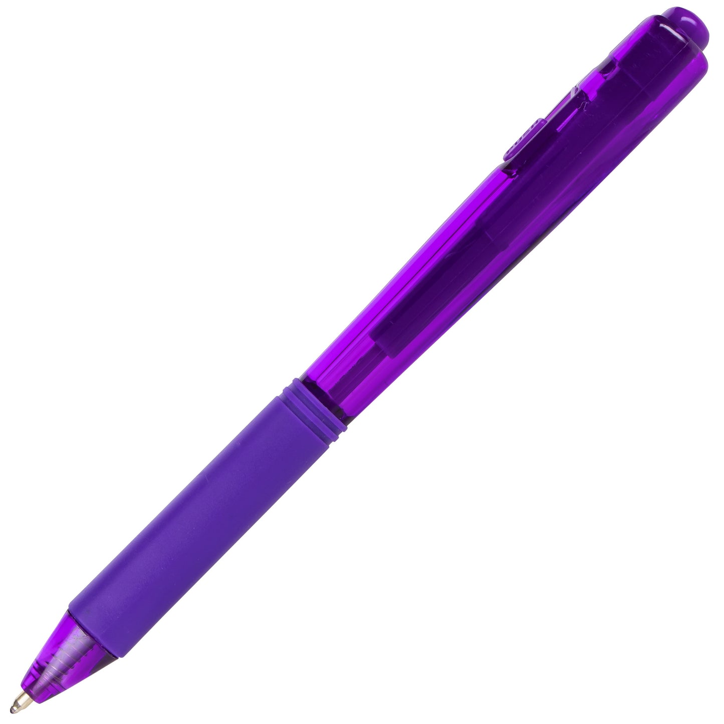 Wow! Retractable Ballpoint Pen, (1.0mm) Medium Line, NEW Ink, Violet Ink (BK440-V)