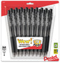 Wow! Retractable Ballpoint Pen, (1.0mm) Medium Line, NEW Ink, Black Ink 18-Pk (BK440BP18A)