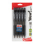 Wow! Retractable Ballpoint Pen, (1.0mm) Medium Line, NEW  Ink, Black Ink 5-Pk (BK440BP5A)