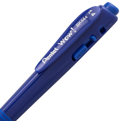 WOW! Ballpoint Pen, (1.4mm), Bold Line, Blue Ink (BK444-C)