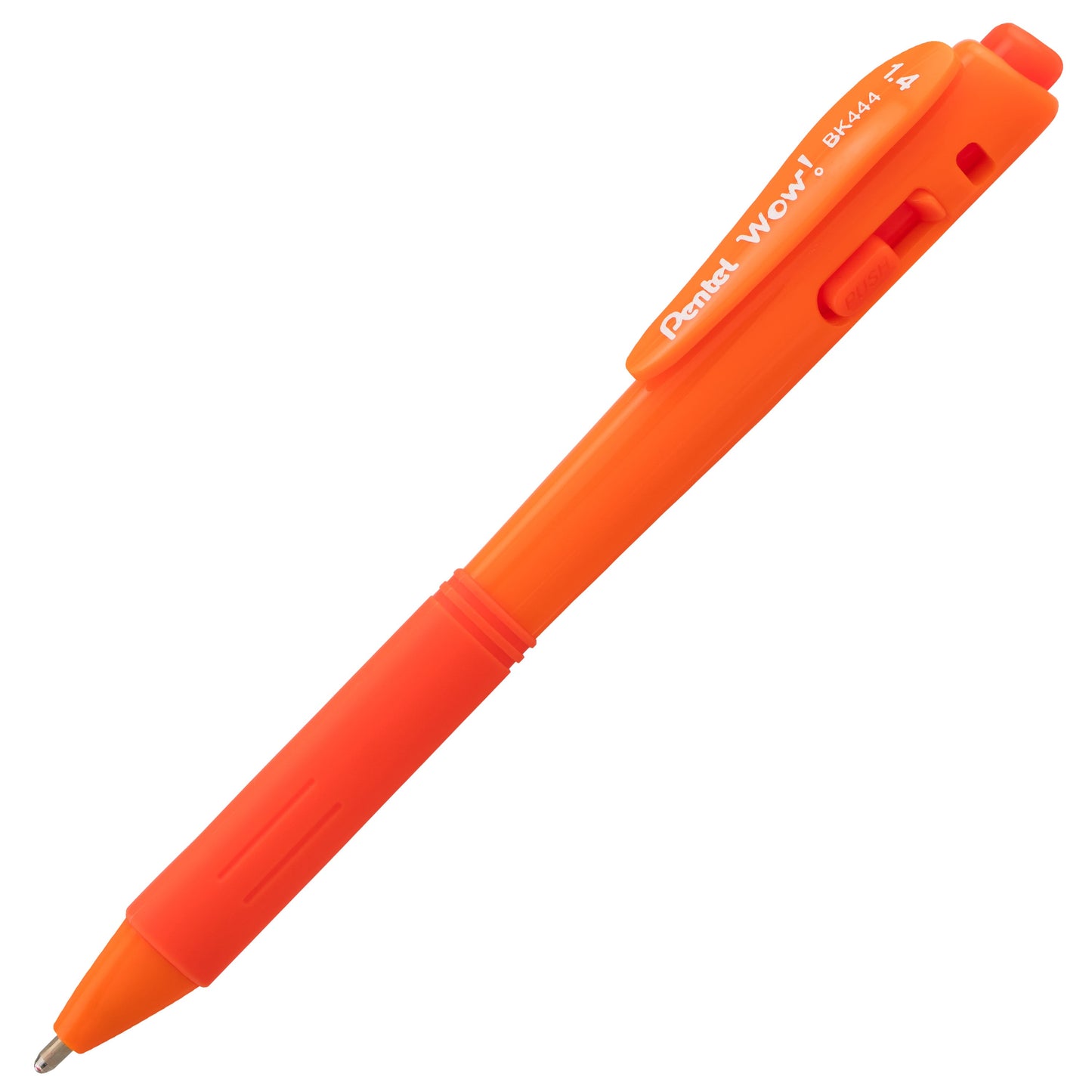 WOW! Ballpoint Pen, (1.4mm), Bold Line, Orange Ink (BK444-F)