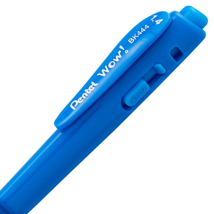 WOW! Ballpoint Pen, (1.4mm), Bold Line, Sky Blue Ink (BK444-S)