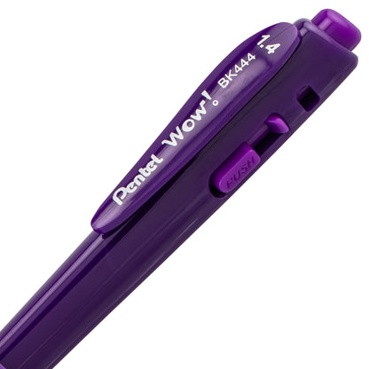 WOW! Ballpoint Pen, (1.4mm), Bold Line, Violet Ink (BK444-V)