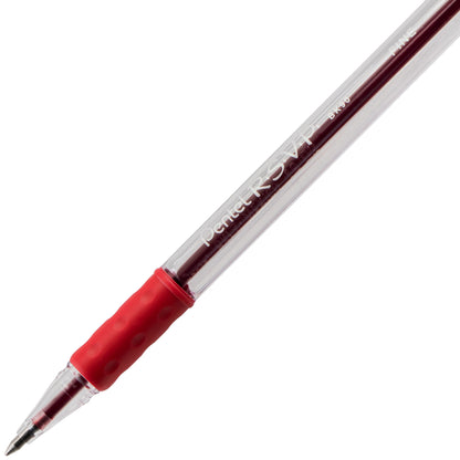 RSVP Ballpoint Pen, (0.7mm) Fine Line, Red Ink (BK90-B)