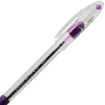 RSVP Ballpoint Pen, (0.7mm) Fine Line, Violet Ink (BK90-V)