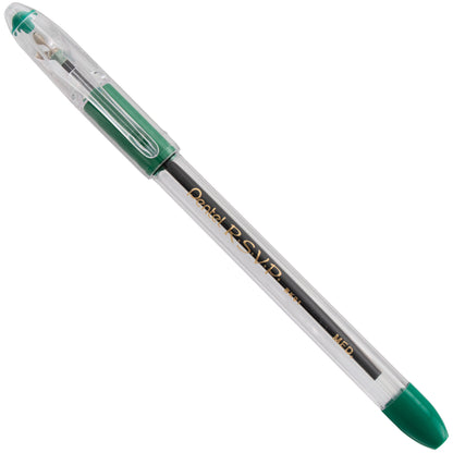 RSVP Ballpoint Pen, (1.0mm) Medium Line, Green Ink (BK91-D)