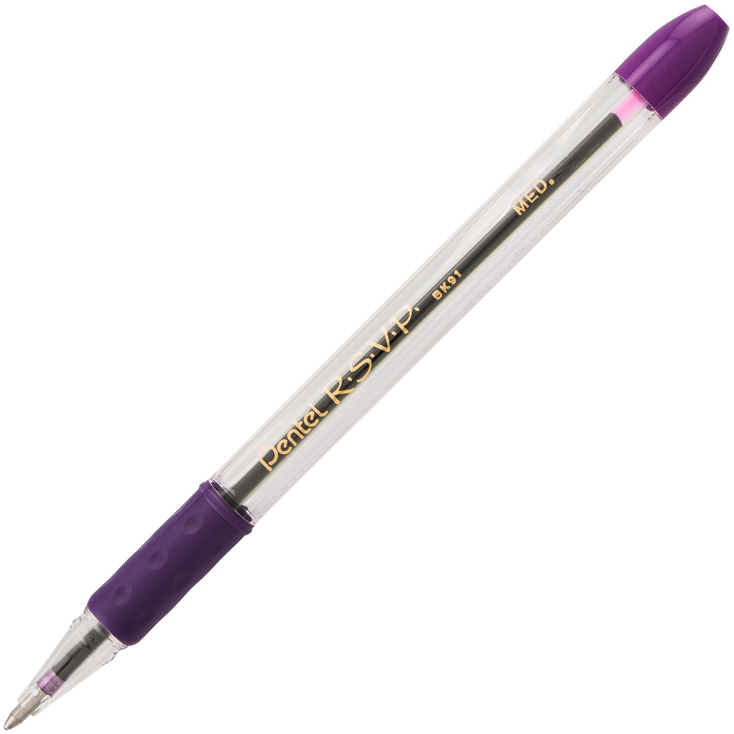 RSVP Ballpoint Pen, (1.0mm) Medium Line, Violet Ink (BK91-V)