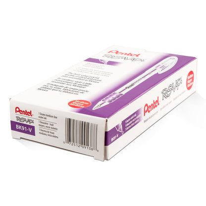 RSVP Ballpoint Pen, (1.0mm) Medium Line, Violet Ink (BK91-V)