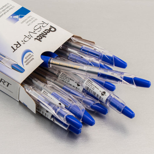RSVP RT Retractable Ballpoint Pen, (1.0mm) Medium Line, Blue Ink (BK93-C)