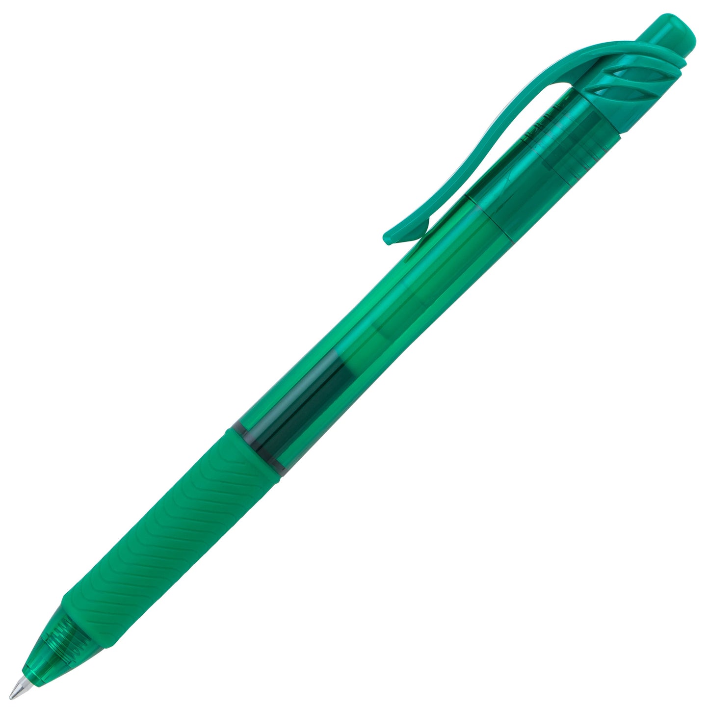 EnerGel-X Retractable Liquid Gel Pen, (0.7mm) Metal Tip, Medium Line, Green Ink (BL107-D)