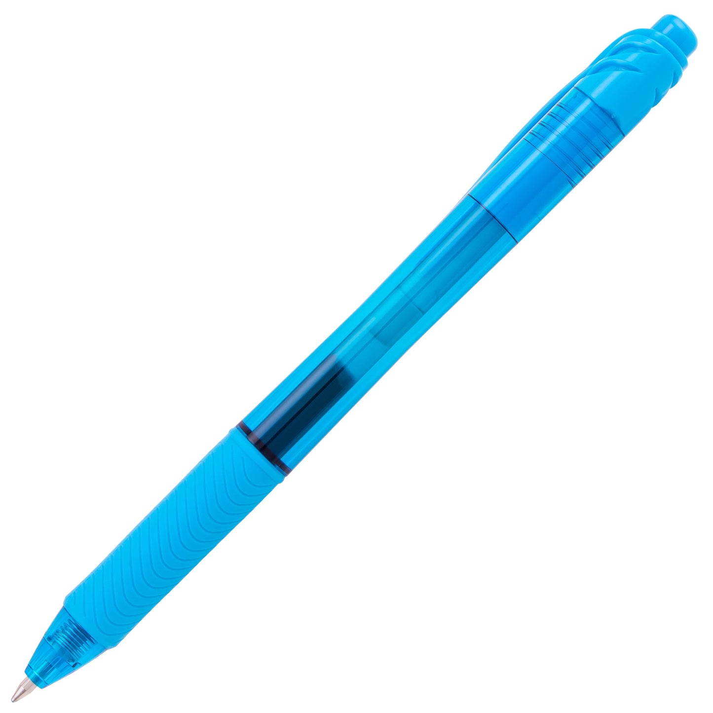 EnerGel-X Retractable Liquid Gel Pen, (0.7mm) Metal Tip, Medium Line, Sky Blue Ink (BL107-S)