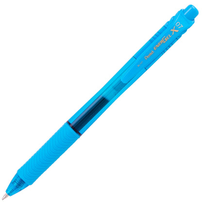 EnerGel-X Retractable Liquid Gel Pen, (0.7mm) Metal Tip, Medium Line, Sky Blue Ink (BL107-S)
