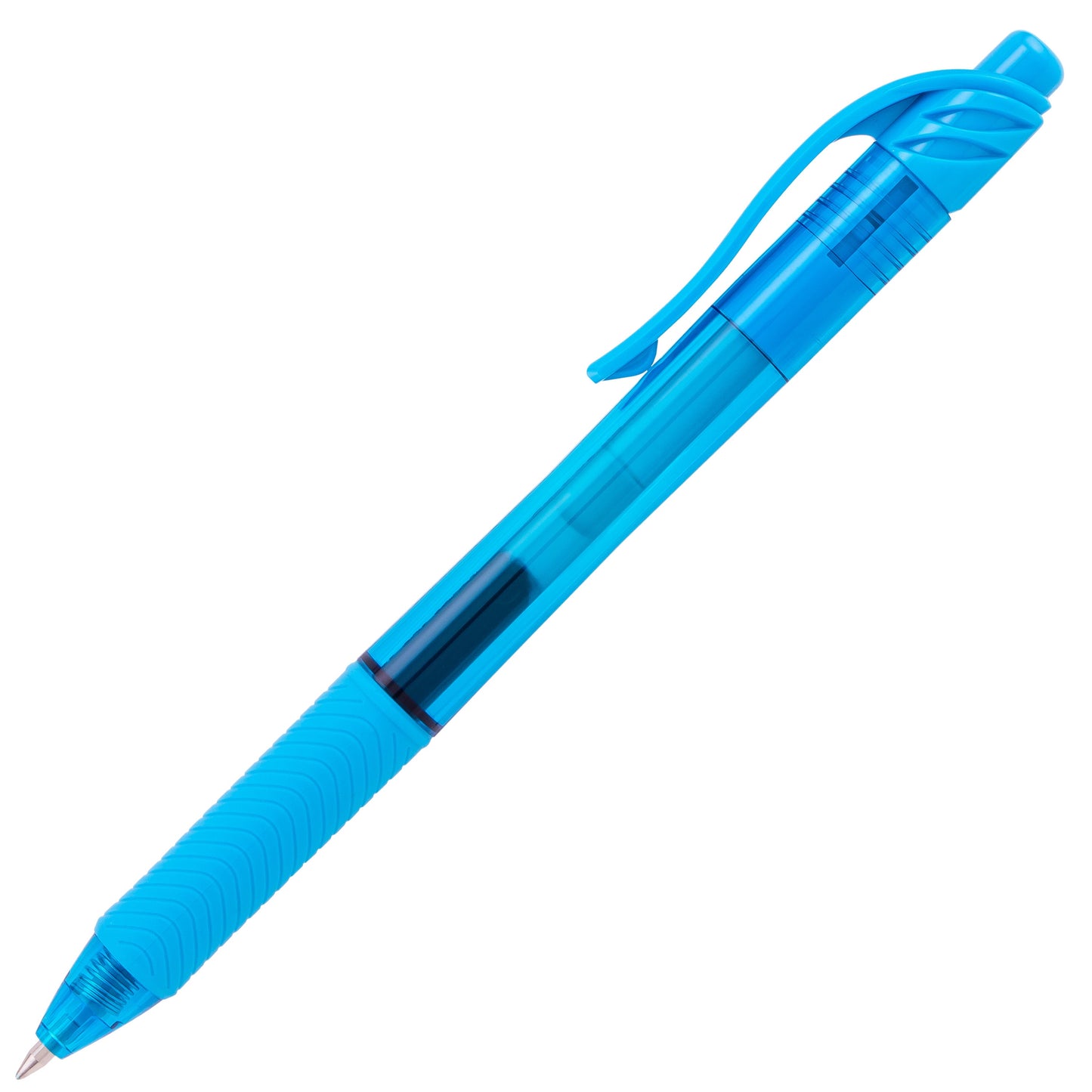 EnerGel-X Retractable Liquid Gel Pen, (0.7mm) Metal Tip, Medium Line, Sky Blue Ink (BL107-S)