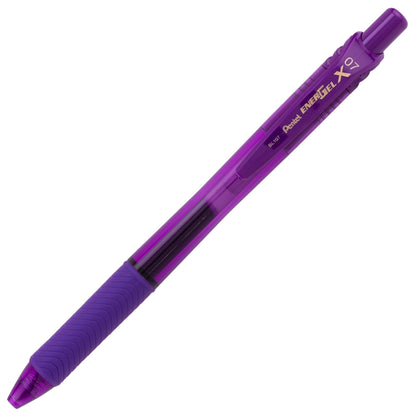 EnerGel-X Retractable Liquid Gel Pen, (0.7mm) Metal Tip, Medium Line, Violet Ink (BL107-V)