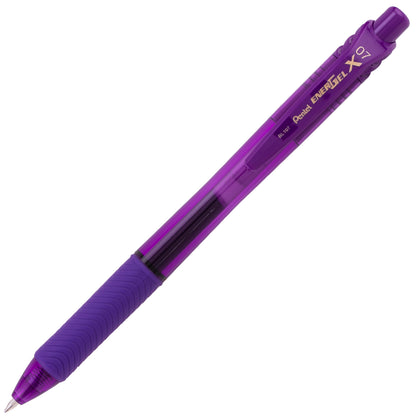 EnerGel-X Retractable Liquid Gel Pen, (0.7mm) Metal Tip, Medium Line, Violet Ink (BL107-V)
