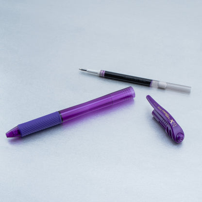 EnerGel-X Retractable Liquid Gel Pen, (0.7mm) Metal Tip, Medium Line, Violet Ink (BL107-V)