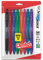 EnerGel-X Retractable Liquid Gel Pen, (0.7mm) Metal Tip, Medium Line, Assorted Ink (A/B/C/D/F/P/S/V), 8-Pk (BL107CRBP8M)