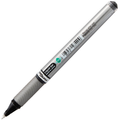 EnerGel NV Liquid Gel Pen, (0.7mm) Metal Tip, Medium Line Capped, Black Ink (BL27-A)